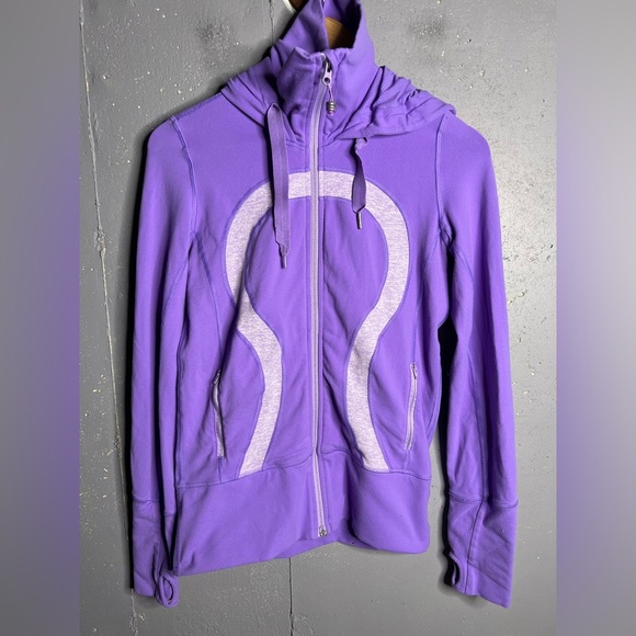 Lululemon Stride Jacket Women's Size 6 Two Tone Purple Long Sleeve Thumb Holes - Picture 1 of 8